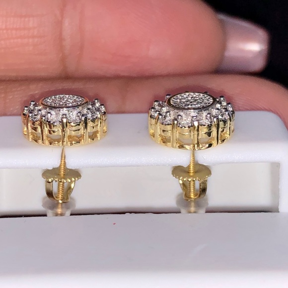 Real diamond custom made earrings Best gift Not CZ - Picture 5 of 7